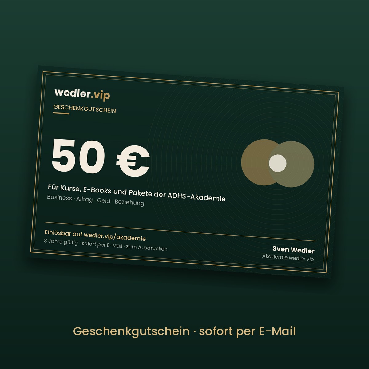 Shopbild: 50 Euro Geschenkgutschein der ADHS-Akademie