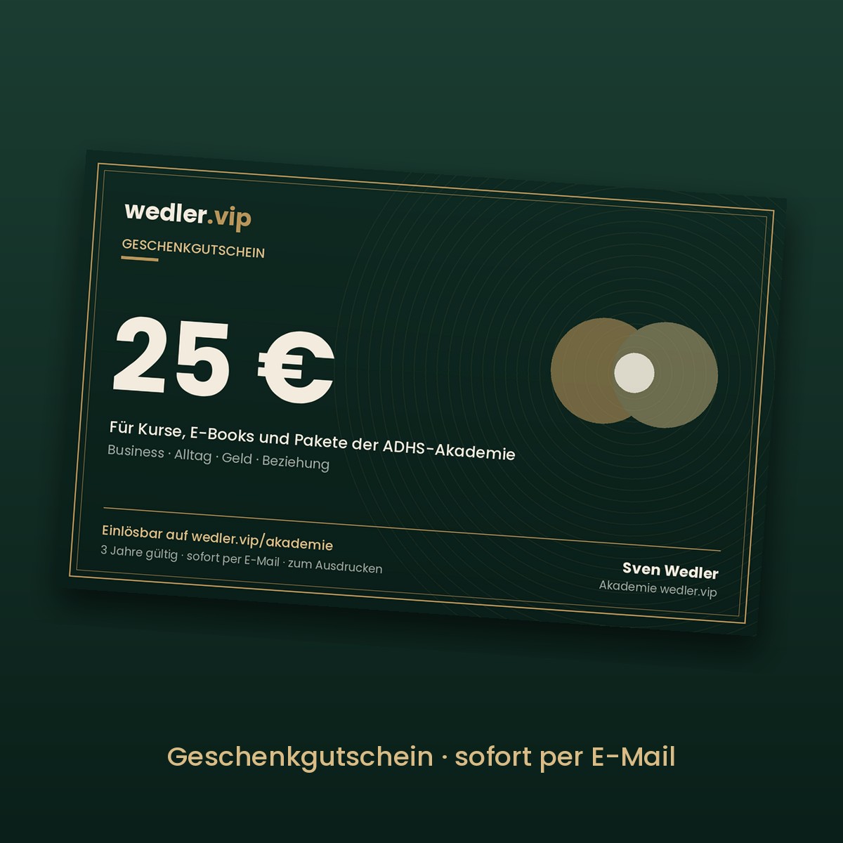 Shopbild: 25 Euro Geschenkgutschein der ADHS-Akademie